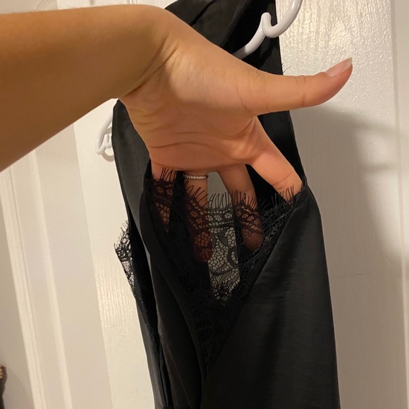 Satin Cardigan with Lace Detailing - Picture 2 of 4